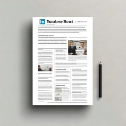 Create a professional and modern cover page for LinkedIn featuring the newspaper 'Industry Beat' with the recommended resolution of 1128 x 191 pixels