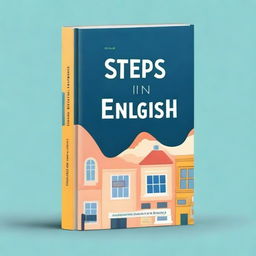 Create a book cover for an English book titled 'Steps in English'