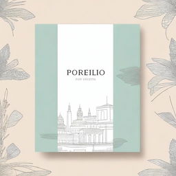 Design a cover page for a portfolio