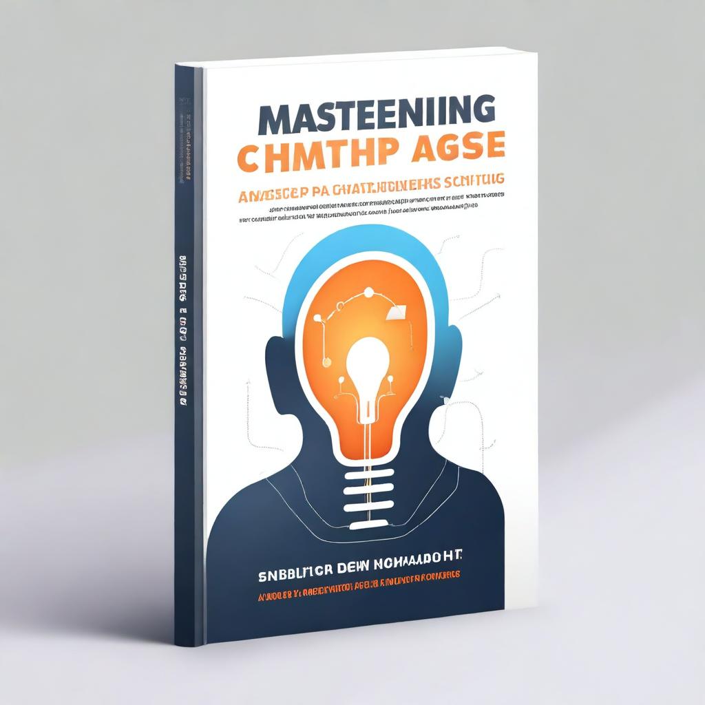 Create a technological book cover with the title 'Mastering ChatGPT: A Guide for Entrepreneurs' and subtitle 'Harnessing AI for Business Success' made by Leandro Machado