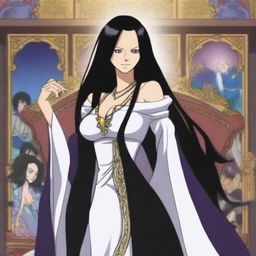 A detailed illustration of Boa Hancock from One Piece