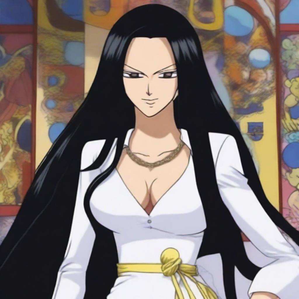 A detailed illustration of Boa Hancock from One Piece