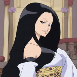 A detailed illustration of Boa Hancock from One Piece