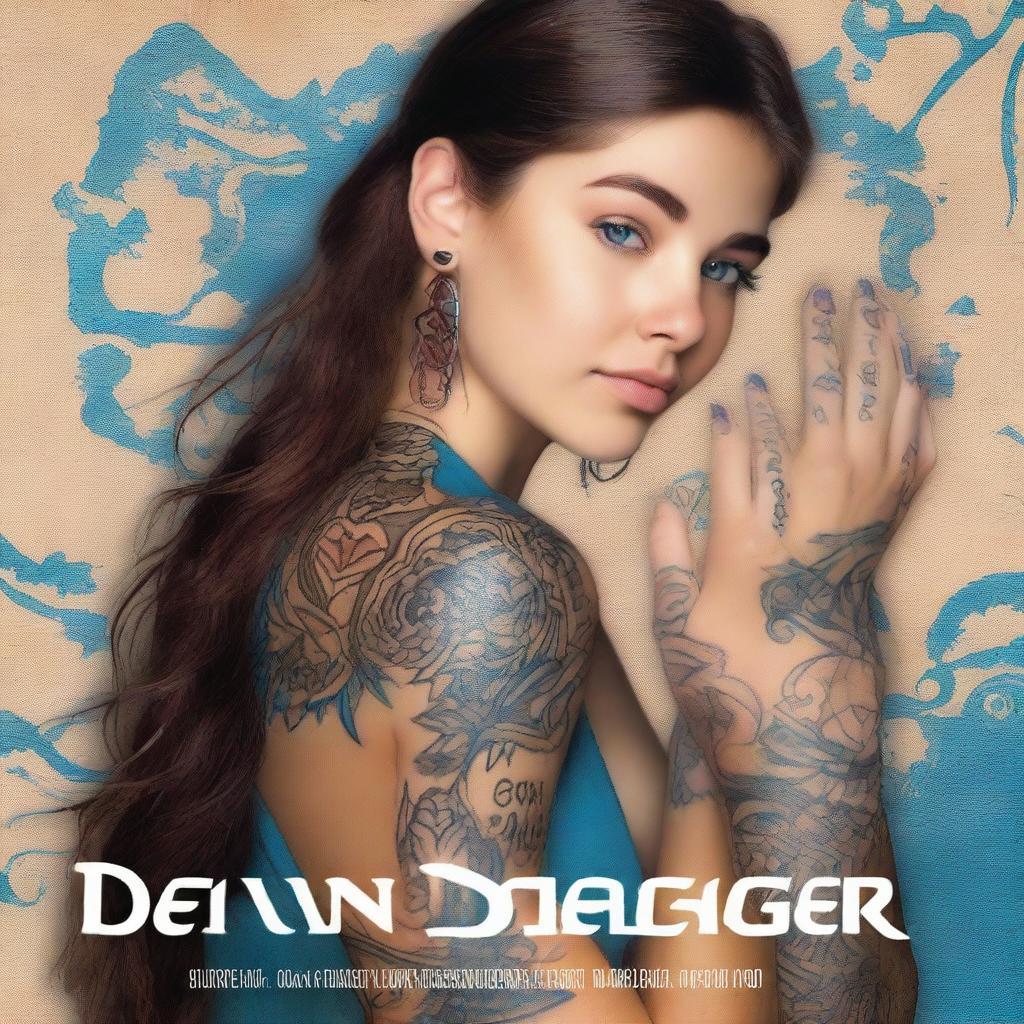 A captivating book cover featuring Dawn Danger, an 18-year-old student with a passion for drawing, who impulsively gets a tattoo