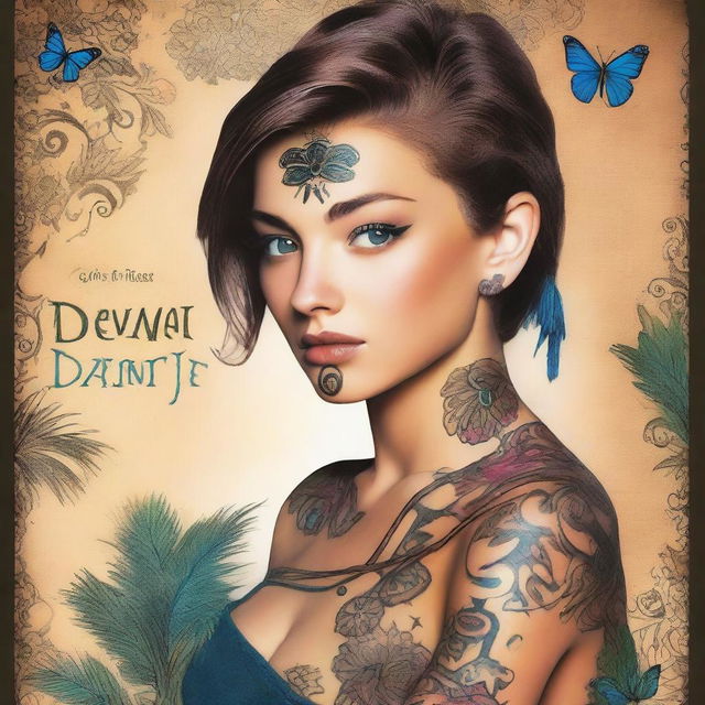 A captivating book cover featuring Dawn Danger, an 18-year-old student with a passion for drawing, who impulsively gets a tattoo