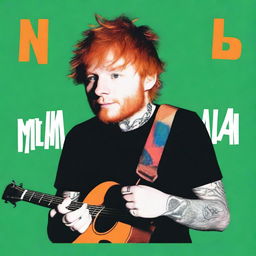 Create an album cover image featuring Ed Sheeran with the text 'Talluv Limbb'