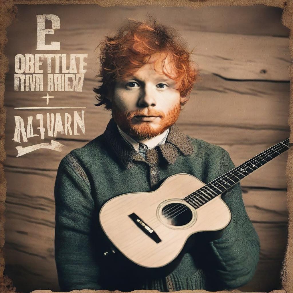 Create an album cover image featuring Ed Sheeran