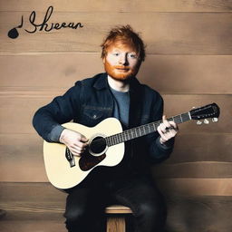 Create an album cover image featuring Ed Sheeran