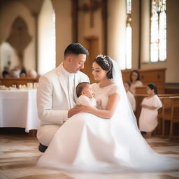 A heartwarming baptism photo session of a baby