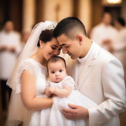 A heartwarming baptism photo session of a baby