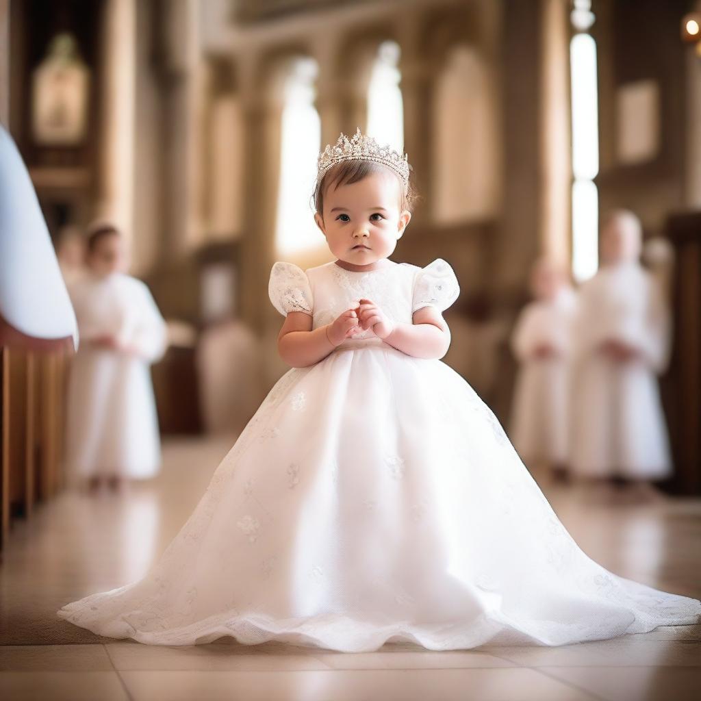 A heartwarming baptism photo session of a baby