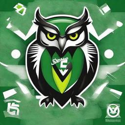 A vibrant and dynamic design for an interclass sports competition t-shirt in the style of a football team jersey, featuring a mascot owl