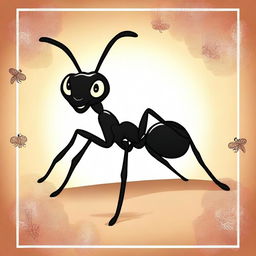 Create a vibrant and detailed poster featuring an ant named Taisapan