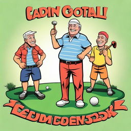 A movie poster in the style of Caddyshack for a mini golf tournament