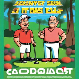 A movie poster in the style of Caddyshack for a mini golf tournament