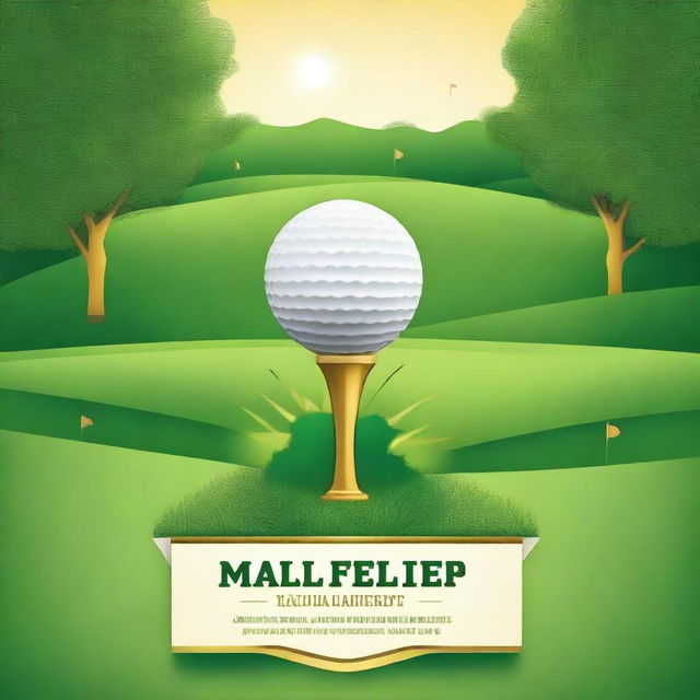 Create a movie poster promoting a golf tournament with a big prize