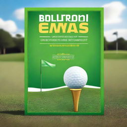 Create a movie poster promoting a golf tournament with a big prize