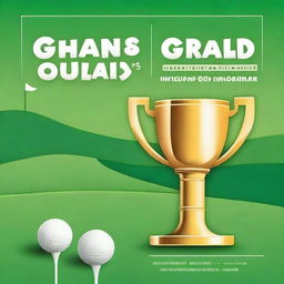 Create a movie poster promoting a golf tournament with a big prize