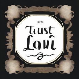 Create an image with the text 'Trust is Love’s Best Reward' written on a black background