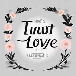 Create an image with the text 'Trust is Love’s Best Reward' written on a black background