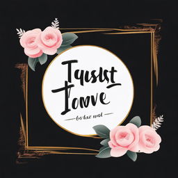 Create an image with the text 'Trust is Love’s Best Reward' written on a black background