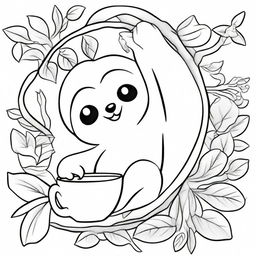 Create an image for a coloring book page