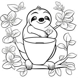 Create an image for a coloring book page