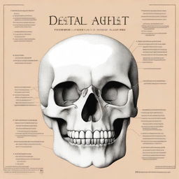 A book cover for dental students featuring a detailed illustration of skull anatomy