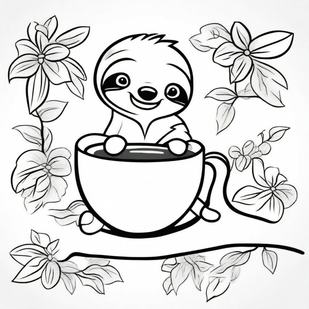 Create an image for a coloring book page