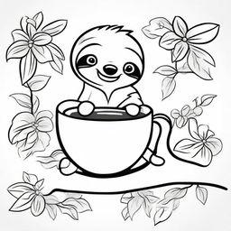 Create an image for a coloring book page