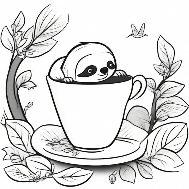 Create an image for a coloring book page