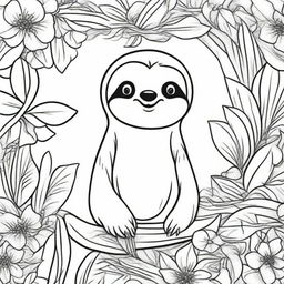 Create an image for a coloring book page