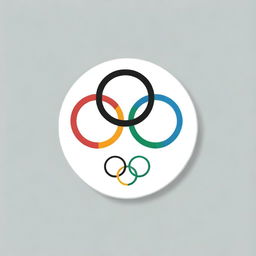 Create a sticker with the phrase 'Olympic Disaster'. The 'i' in 'Olympic' is replaced by a stylized Olympic torch, and the first 'o' in 'Olympic' is replaced by the Olympic rings.
