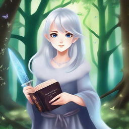 Create a book cover for a fantasy genre novel titled 'Enchanting Magic'