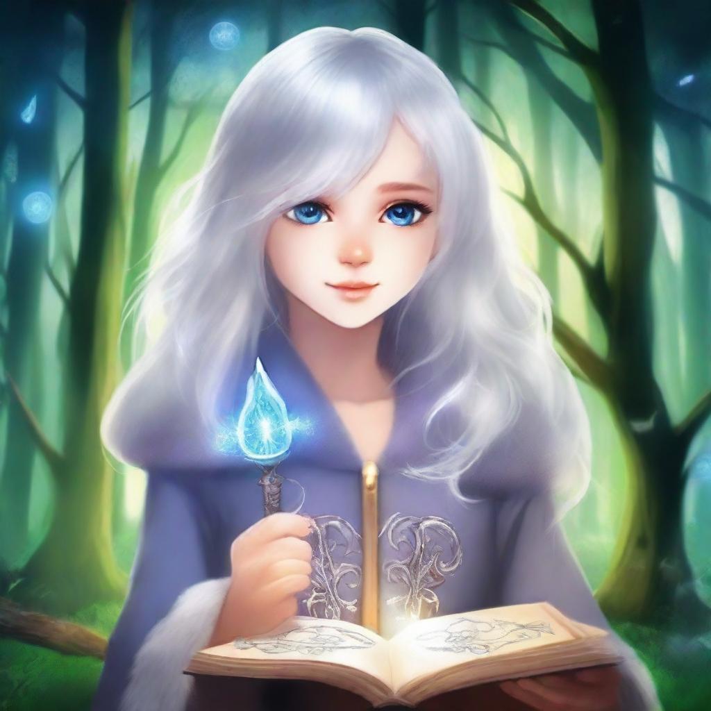 Create a book cover for a fantasy genre novel titled 'Enchanting Magic'