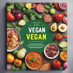 Create an image featuring a collection of vegan recipes for everyday meals