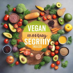 Create an image featuring a collection of vegan recipes for everyday meals