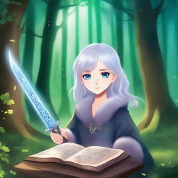 Create a book cover for a fantasy genre novel titled 'Enchanting Magic'