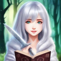 Create a book cover for a fantasy genre novel titled 'Enchanting Magic'