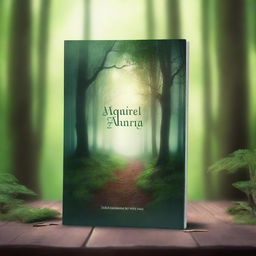 Create a book cover featuring a mysterious forest with a hidden path