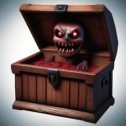 An evil toy chest with a sinister appearance