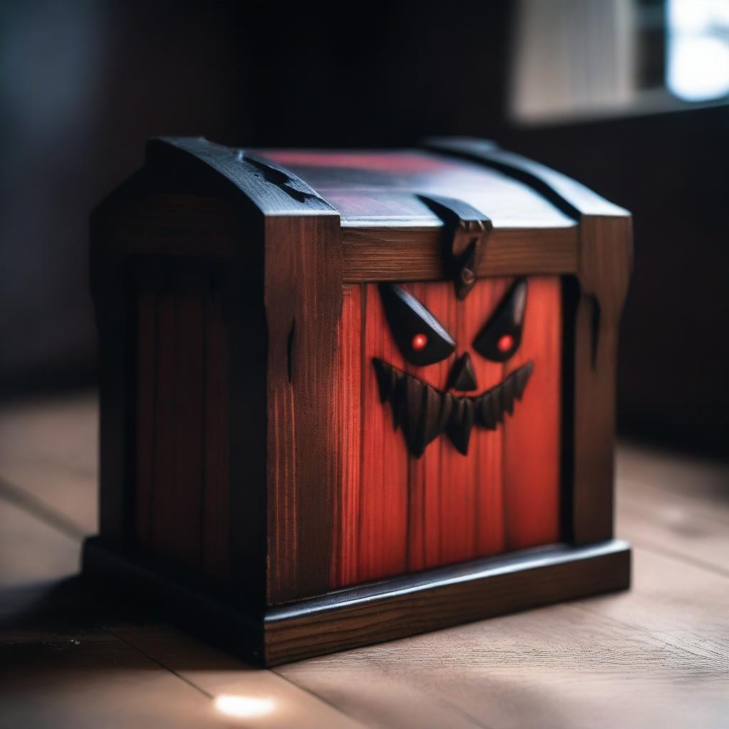 An evil toy chest with a sinister appearance