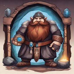 A detailed and vibrant illustration of a dwarf, showcasing traditional dwarf characteristics such as a stout and muscular build, a long beard, and wearing armor with intricate designs