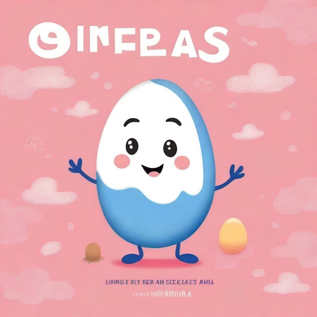 Create a whimsical and educational children's book cover featuring a friendly sperm and a cheerful egg