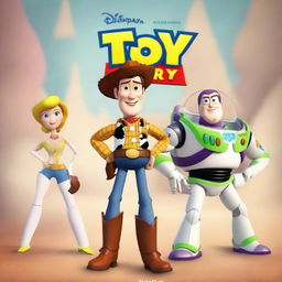 Create a movie poster for 'Toy Story 5: A New Generation' in the style of a Pixar movie