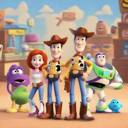 Create a movie poster for 'Toy Story 5: A New Generation' in the style of a Pixar movie