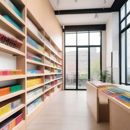 A modern stationery store with sleek, minimalist design