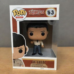 A Funko Pop figure of a tan-skinned man with short black hair and brown eyes. He has medium-sized lips and is depicted as a radio broadcaster.