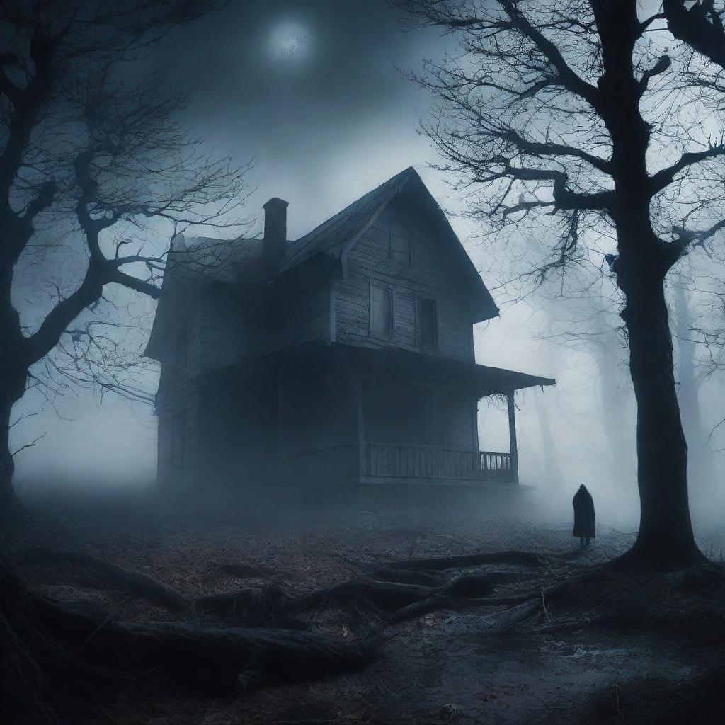 Create an eerie and chilling horror movie cover