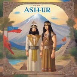 A fantasy book cover titled 'Ashur and Anahit' with a subheading 'Assyrian and Armenian Friendship'